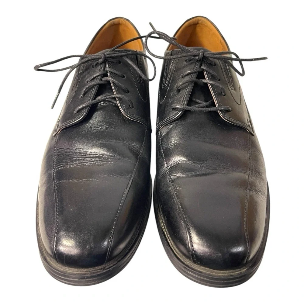 Clarks Whiddon Pace Black Leather Oxfords – Size 10W (New with Box!)